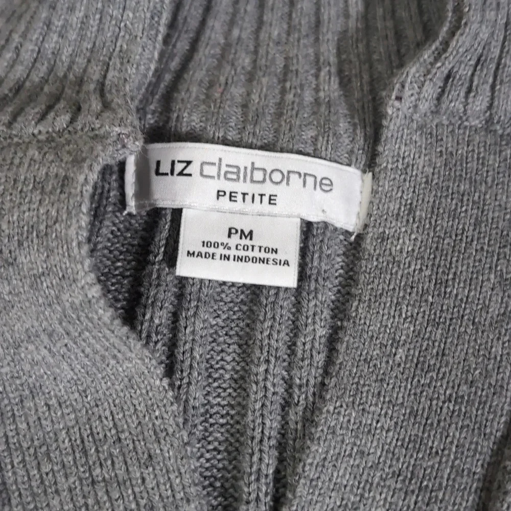 Liz Claiborne Grey Cotton Sweater - Picture 5 of 6